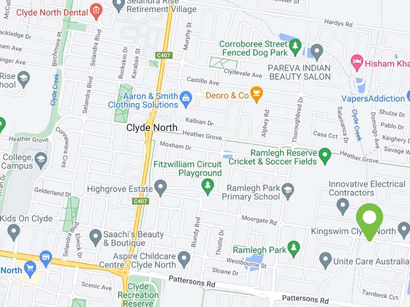 Location map image of the Clyde North Moroak Crescent YMCA Early Learning Centre