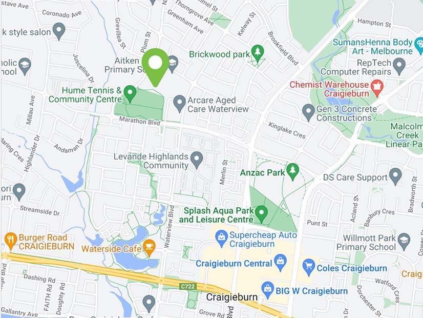 Location map image of the Craigieburn West YMCA Early Learning Centre