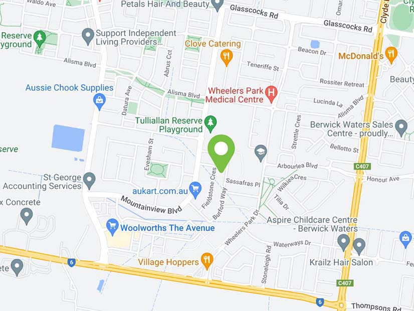 Location map image of the Cranbourne North YMCA Early Learning Centre