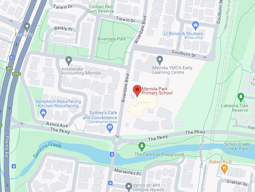 Location map for Mernda Park facility hire